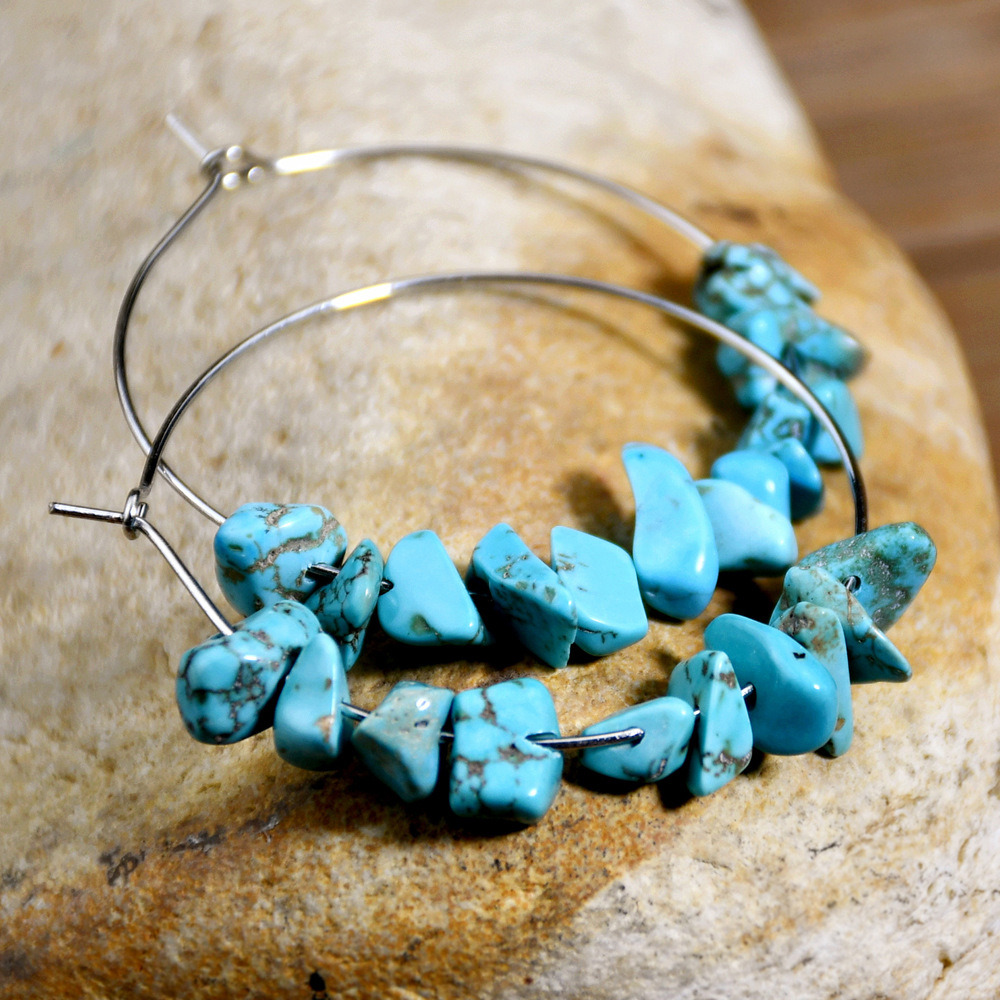 Vintage Style Resin  Turquoise Earrings